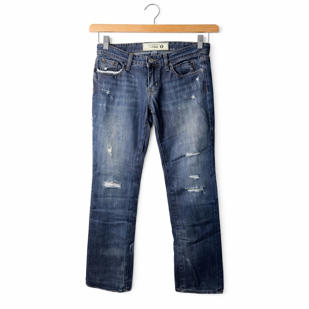 PINK Victoria’s Secret Distressed Bootcut Jeans Y2K Low Rise Denim Size 4